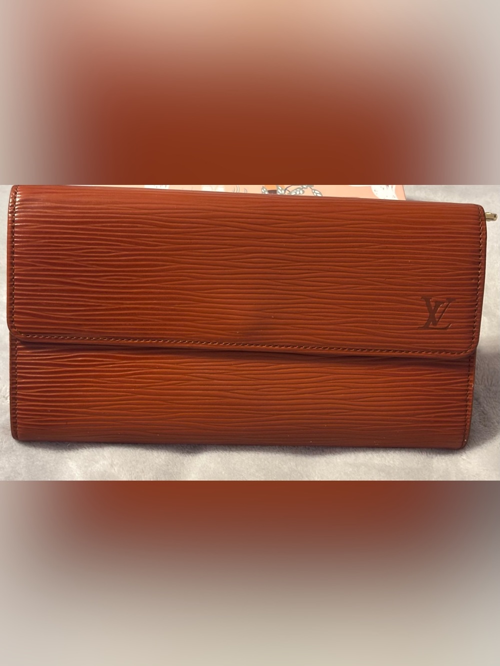 Louis Vuitton Epi Leather Fold Wallet in Cognac Brown vintage - Picture 2 of 15